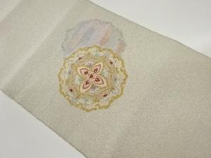綴れ雪輪に華文・ヱ霞模様織り出し名古屋帯